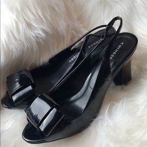 Chinese Laundry Black Pumps with bow